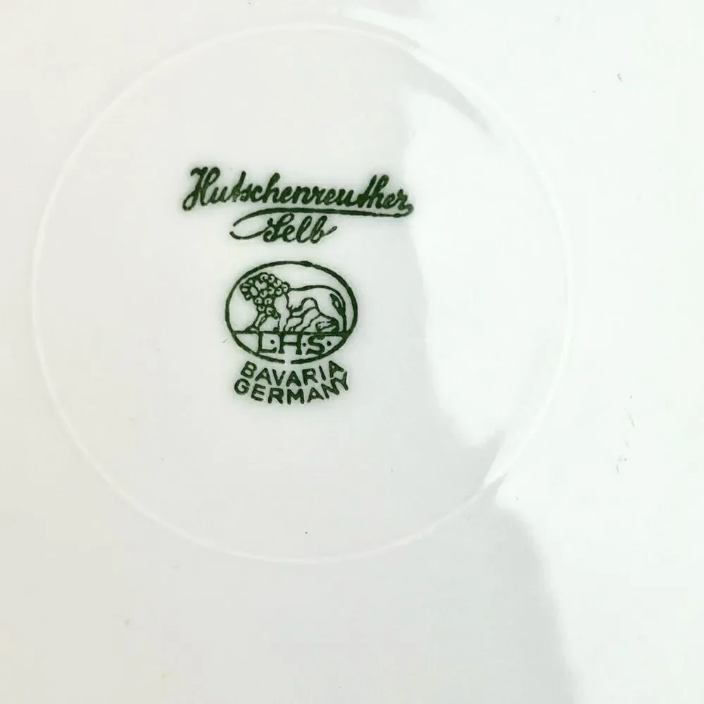 Hutschenreuther Heather White Collection Tea Cup Saucer Desert Plate Bavaria